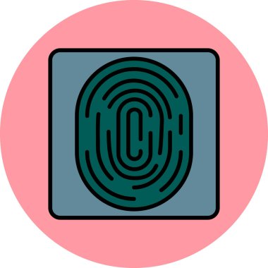 Parmak izi simgesinin vektör illüstrasyonu