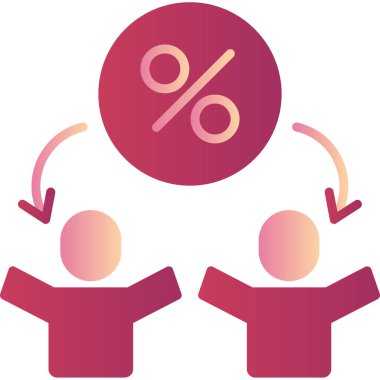 Komisyon modern simge vektör illüstrasyonu