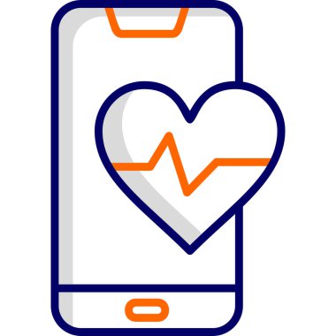 kalp atış hızı ikonu vektör çizimi