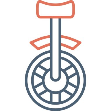 Tek tekerli ağ simgesi basit illüstrasyon