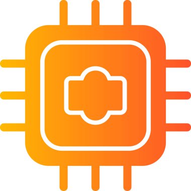CPU icon, vector illustration simple design