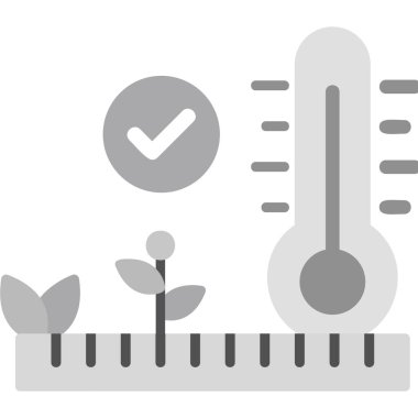 termometre simgesi vektör illüstrasyonu 