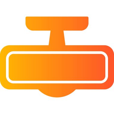 dikiz aynası simgesi, araba sade web illüstrasyonu