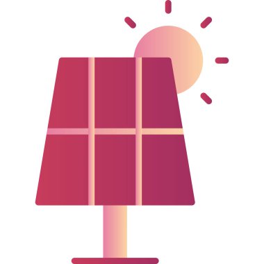 Güneş paneli ikon vektör illüstrasyonu