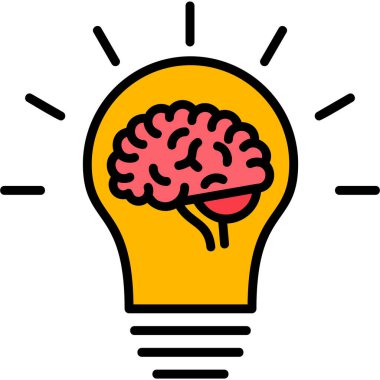 Fikir modern simgesi, vektör illüstrasyonu