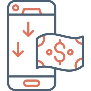 Nakit akışı modern simge vektör illüstrasyonu