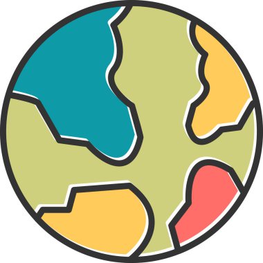 Toprak. Web simgesi vektör illüstrasyonu