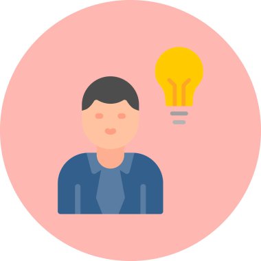 Fikir modern simgesi, vektör illüstrasyonu