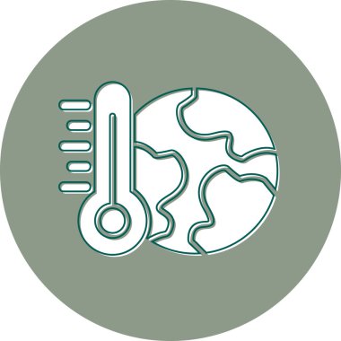 Küresel ısınma modern ikon vektör çizimi