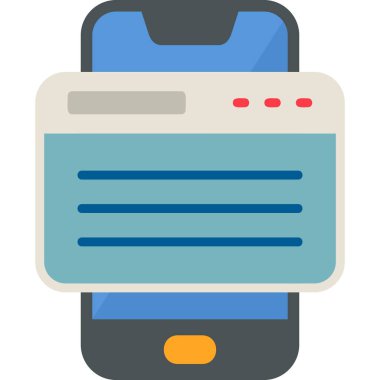 Smartphone Simgesi, vektör illüstrasyonu