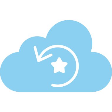 vector cloud storage technology icon illustration