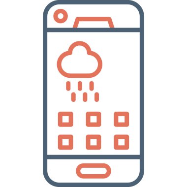 Cep telefonu. Web simgesi basit illüstrasyon