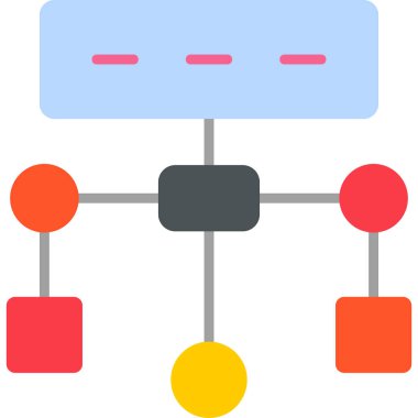 hiyerarşi. Web simgesi basit illüstrasyon