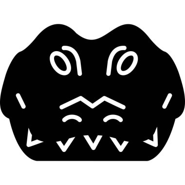 Timsah, web simgesi basit illüstrasyon