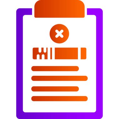 Tıbbi rapor vektör simgesi. biçim iki renkli düz sembol, düz mavi renkler, yuvarlak açılar, beyaz arkaplan