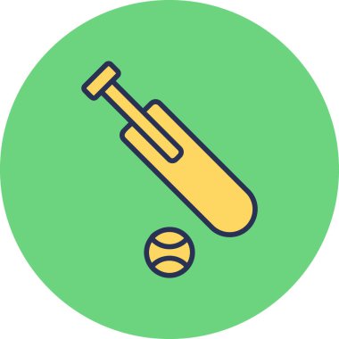 Beyzbol sopası ikonu. vektör illüstrasyonu