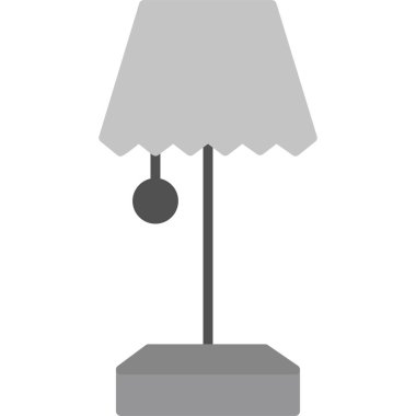 Tablo lambası simgesi, vektör illüstrasyonu basit tasarım