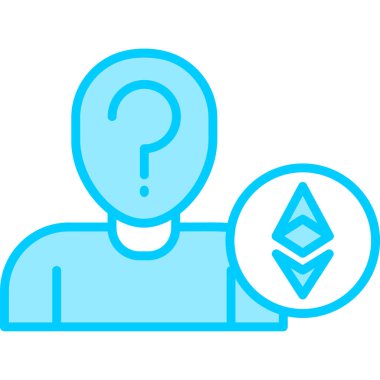 Unkown Ethereum Sahibi simgesi. vektör illüstrasyonu