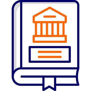 Kültür eğitimi kitabı basit simge, vektör illüstrasyonu