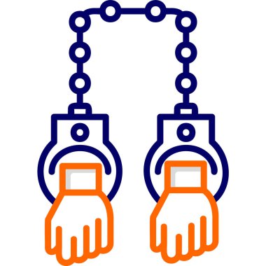 Tutuklama simgesinin vektör illüstrasyonu