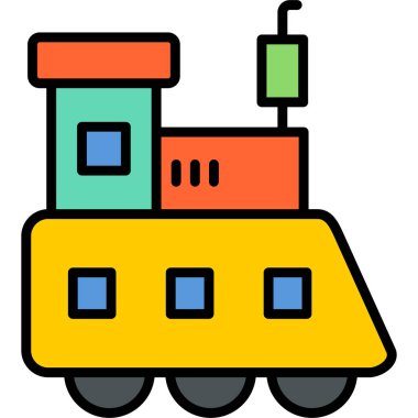 Train toy modern vector icon illustration