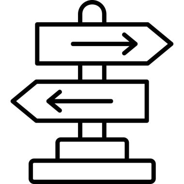 Yönlendirme okları simgesi. Basit tasarım