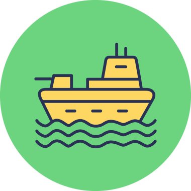 Gemi simgesi vektör illüstrasyonu