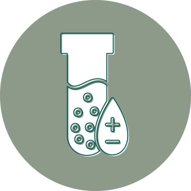 Test tübü simgesinin vektör illüstrasyonu 