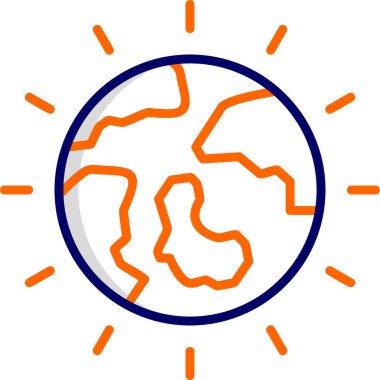 Dünya simgesinin vektör illüstrasyonu