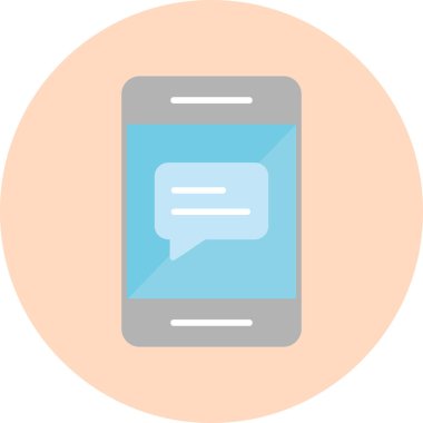 Konuş. Web simgesi basit illüstrasyon