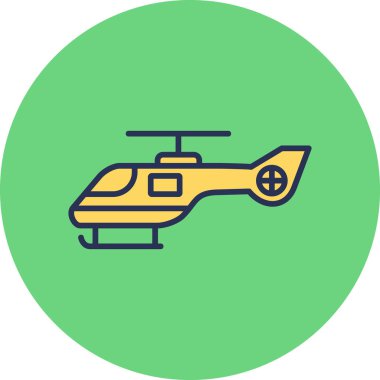 Helikopter. Web simgesi basit illüstrasyon