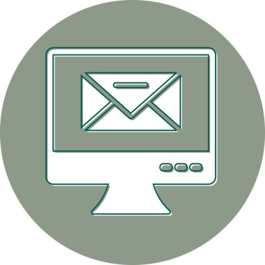 E-posta. Web simgesi basit illüstrasyon 