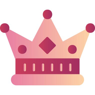 Taç. Web simgesi vektör illüstrasyonu