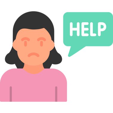 Yardım edin! Web simgesi basit illüstrasyon