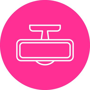 dikiz aynası simgesi, araba sade web illüstrasyonu