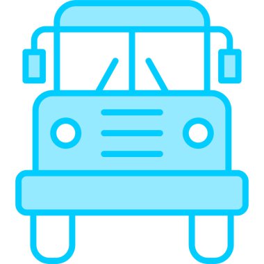 Okul servisi modern simge, vektör illüstrasyonu