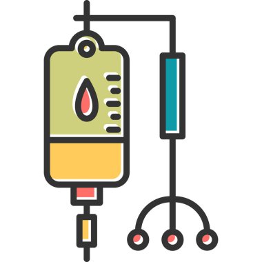 Kan Torbası modern simgesi, vektör illüstrasyonu