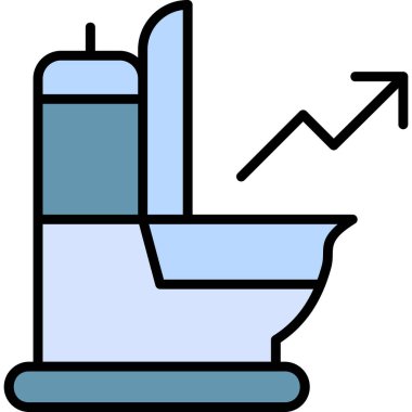 İdrar grafiği simgesi basit, vektör illüstrasyonu