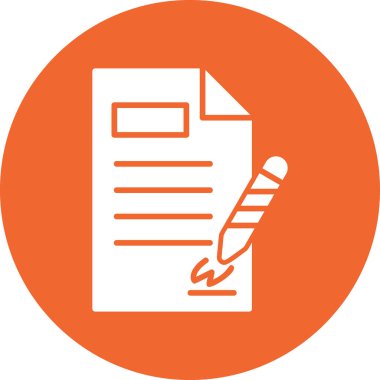 Contract icon, vector illustration simple design