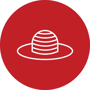 Güneş Şapkası. Web simgesi basit illüstrasyon