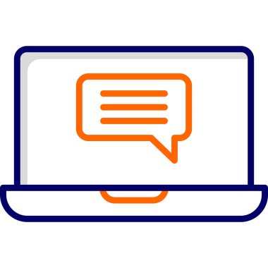 Çevrimiçi İletişim simgesi vektör illüstrasyonu