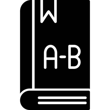 İngilizce kitap ikonu, modern tasarım illüstrasyonu