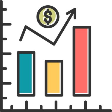 Finansal Kâr grafiği. Basit tasarım