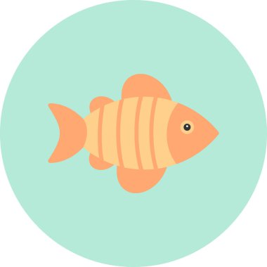 Balık. Web simgesi basit illüstrasyon