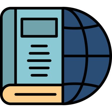 Coğrafya simge vektör çizim