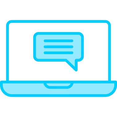 Çevrimiçi İletişim simgesi vektör illüstrasyonu