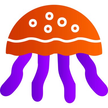 Denizanası ikonu. özet çizimi 