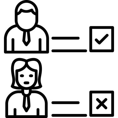 Selected Candidate modern vector icon illustration