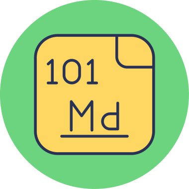 Mendelevium, Md (eski adıyla Mv) ve atom numarası 101 olan bir sentetik elementtir. Aktinit serisinin metalik radyoaktif transuranyum elementi. Vektör simgesi