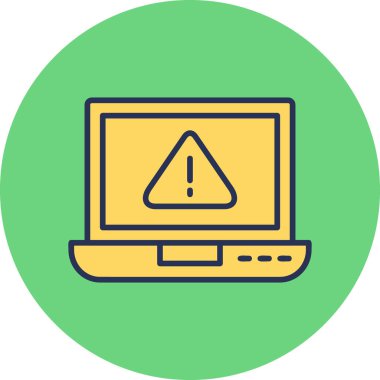 Laptop Virus icon modern vector illustration